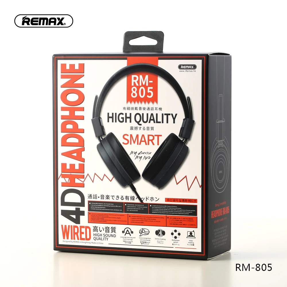 Игровые наушники Remax с Hi Fi звуком микрофоном и шумоподавлением 3 5 мм AUX проводная