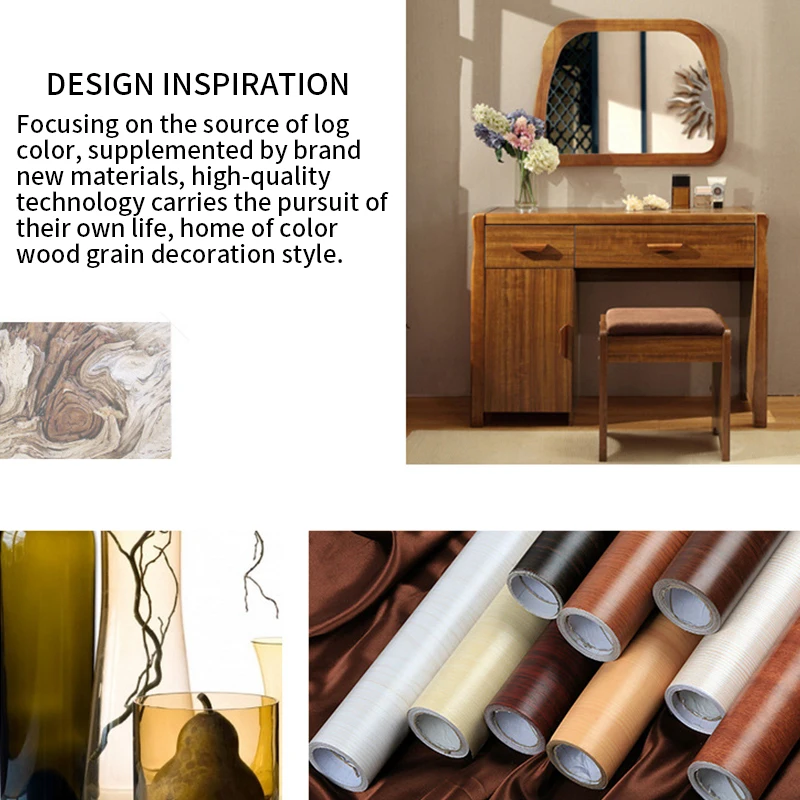 ПВХ деревянные обои кухонные пленки восстановленные для одежды шкафа двери