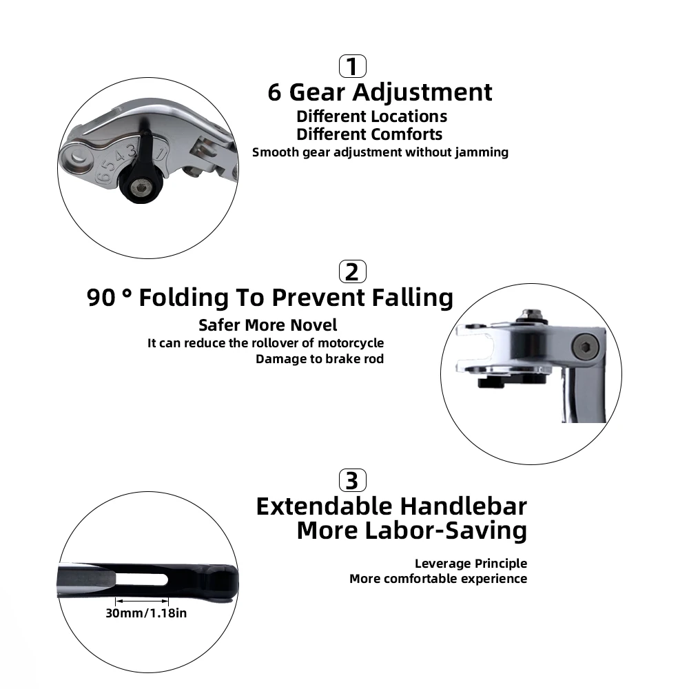 

REALZION Motorcycle 7/8" 22mm Soft Rubber Hand Grips and Adjustable Brake CNC Levers For Honda CB599 CB600 HORNET 1998-2006