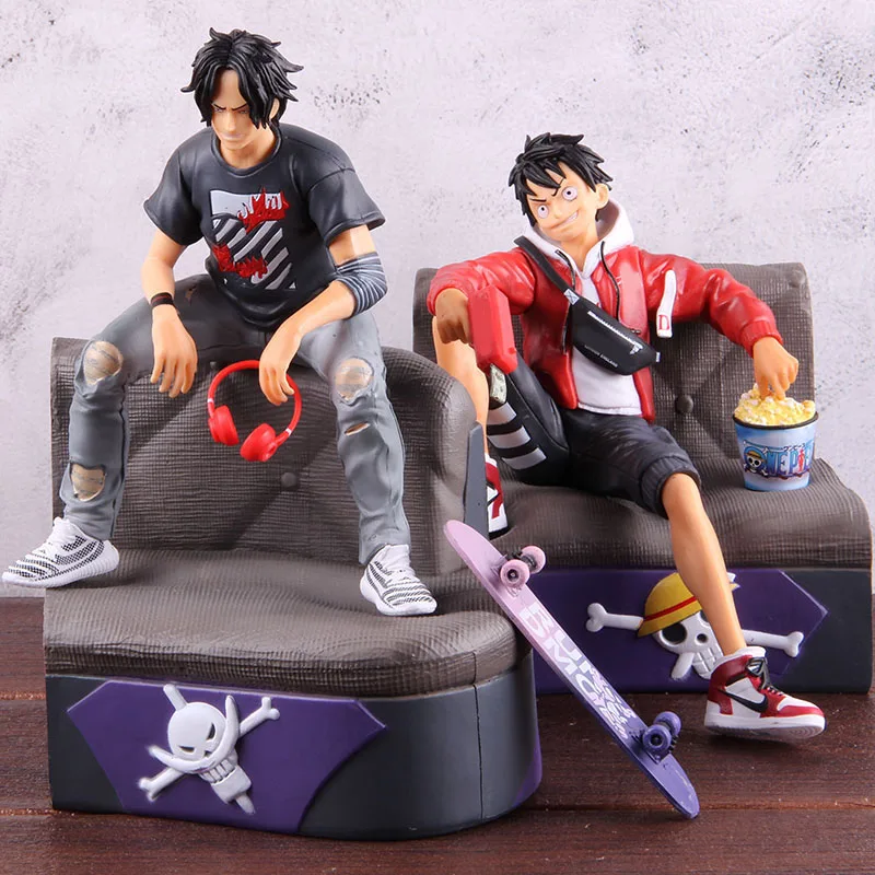 Аниме one piece Monkey D Luffy Portgas D Ace Sabo в модной одежде ПВХ фигурка цельная Статуя Коллекционная модель игрушки