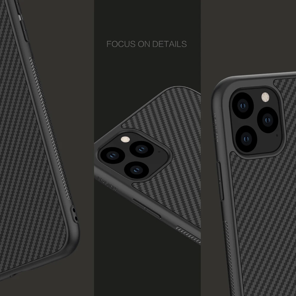 Чехол Nillkin для iPhone 11 Pro Max X Xr Xs Max, жесткий пластиковый чехол из углеродного волокна для iPhone 11 Pro Max