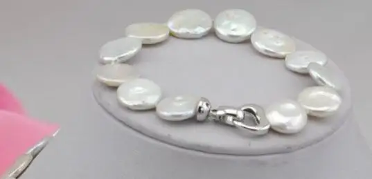 

Браслет из натурального пресноводного жемчуга, изящный браслет из драгоценного камня в стиле благородного стиля с цветком лаванды, сливы, 8 дюймов 16 мм