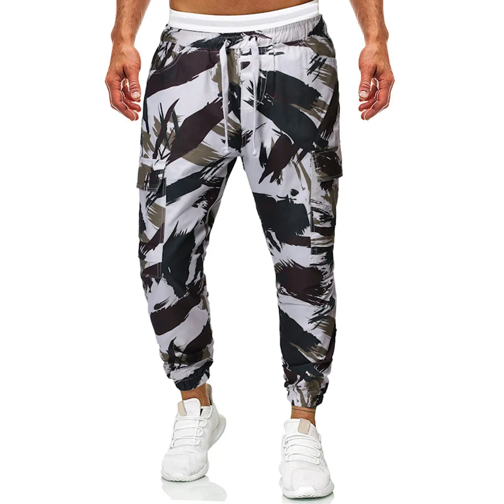 

2019 New Fashion section Pants Casual Men's Solid Loose Patchwork Color Sweatpant Trousers Jogger Pant Z819