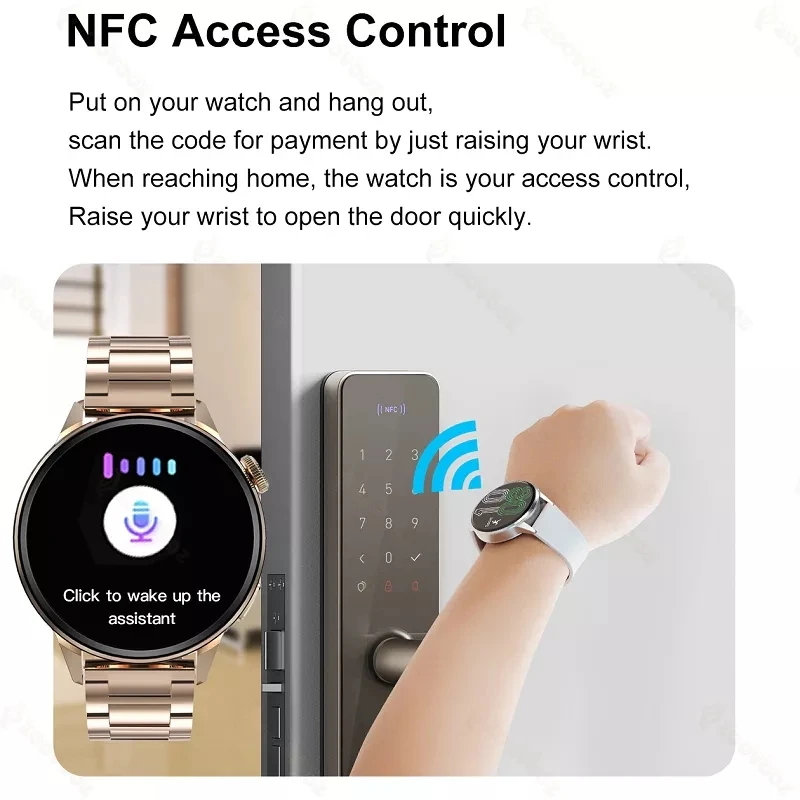 New NFC Smart Watch Men ECG+PPG Heart Rate Women BT Call GPS Movement Track Sports Smartwatch Samsung Android IOS | Электроника