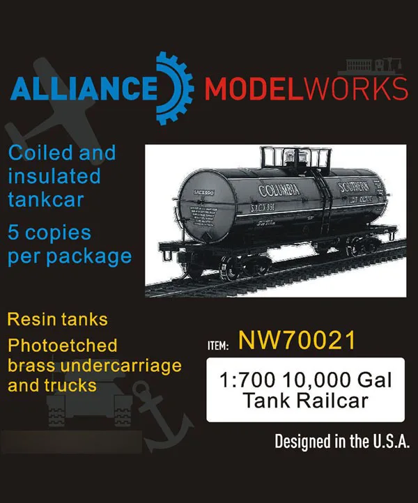 1/700 Масштаб Модель 10 000 галл бак Rail Car NW70021 Смоляные Наборы Прямая поставка|Игровые