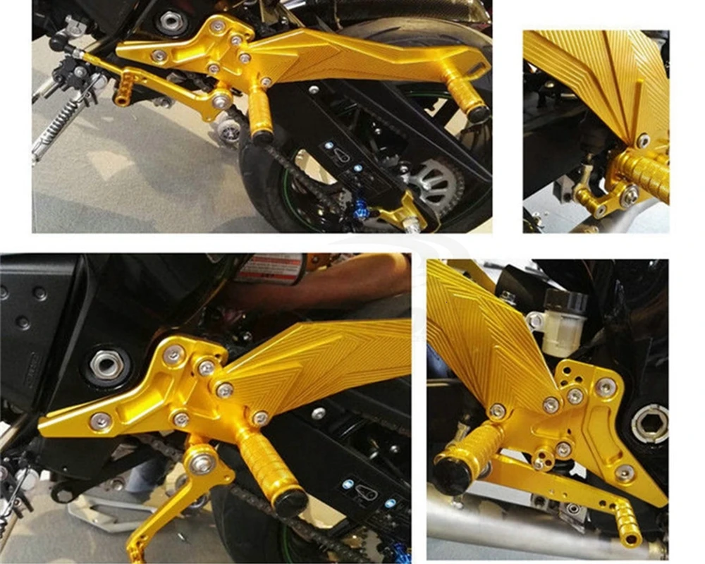 Мотоцикл с ЧПУ подножка Регулируемый двигатель Rearset задний Набор стоячих ног для Kawasaki Z800 2013