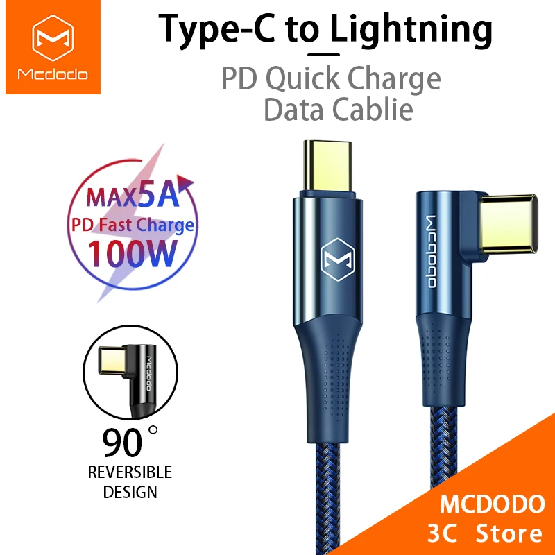 Кабель Mcdodo PD 100 Вт USB Type C на 5 А кабель для быстрой зарядки Samsung S10 Macbook зарядное