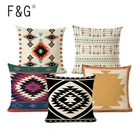 Чехлы для диванных подушек в скандинавском стиле, льняные этнические наволочки в богемном стиле, украшение серого цвета с геометрическим рисунком