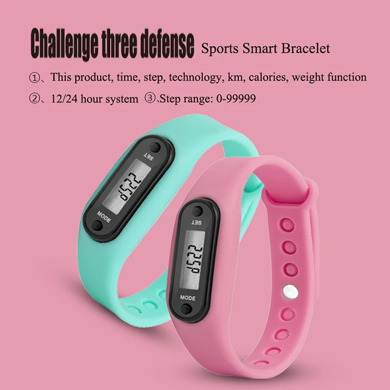 

2021 Smart Band Watch Pedometers Bracelet Wristband Digital LCD Pedometer Distance Calorie Bracelet For Run Step Walking LOT