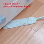 Практичный бытовой щетка для очистки пыли с 10 шт. Нетканая тряпка для уборки ложки с длинной ручкой для удаления пыли щеточная кисть для инструмент для уборки дома