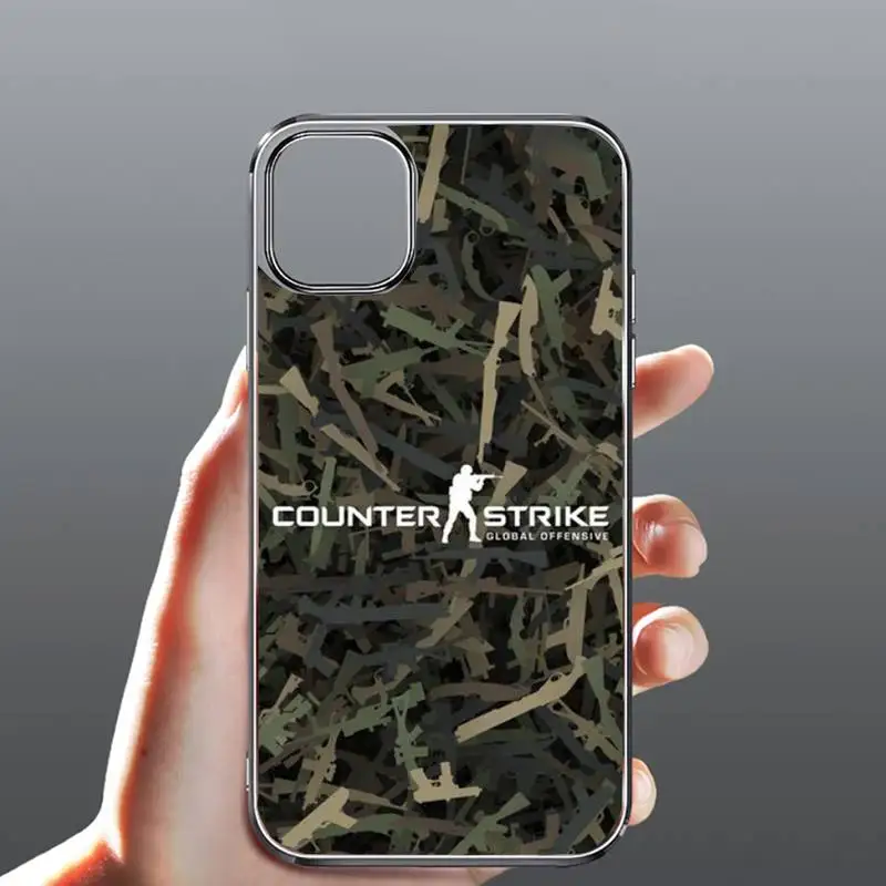 

Counter-strike CS Shooting game Phone Case Transparent for iPhone Samsung 11 12 6 7 8 9 30 Pro X Max XR Plus lite