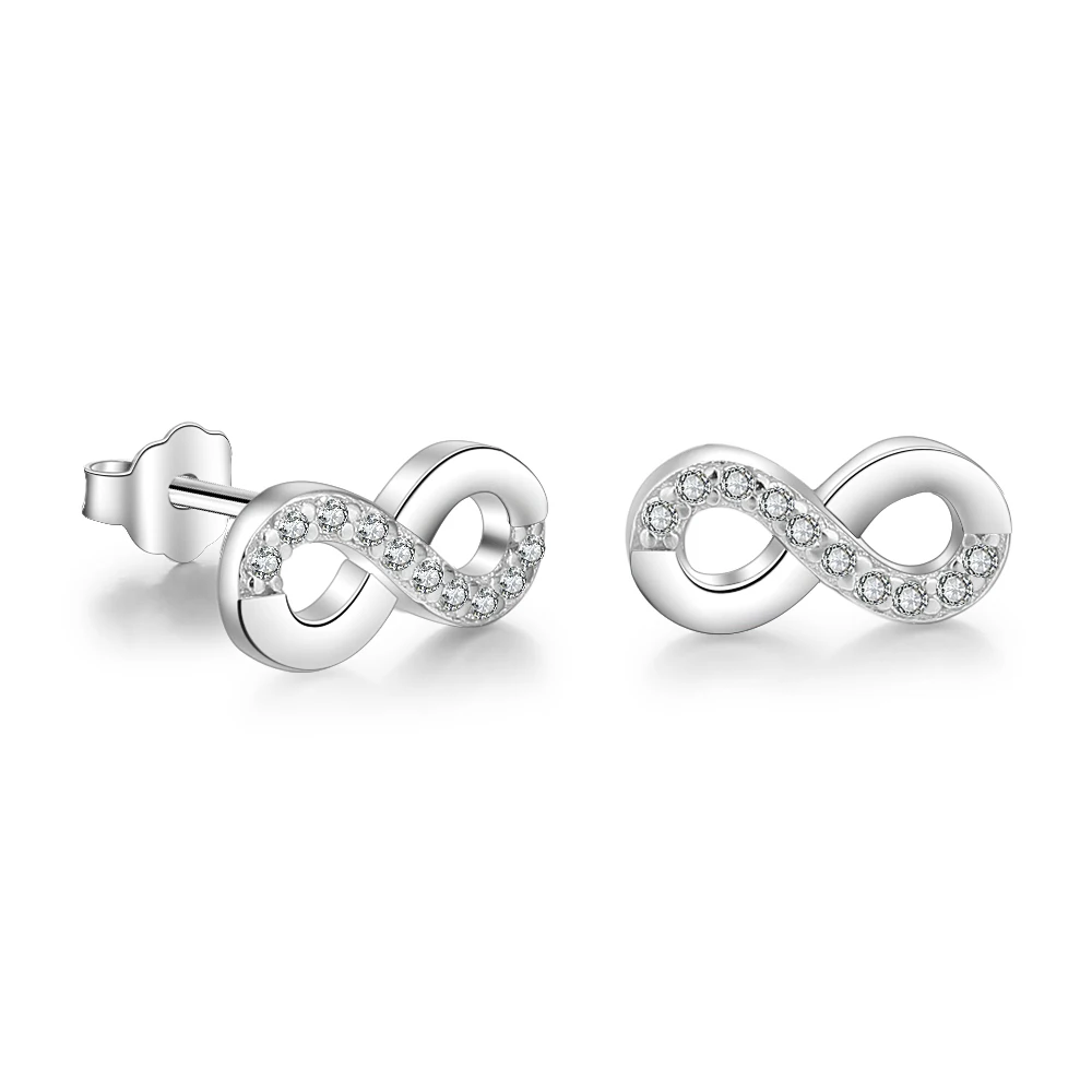 

Infinity Women's Earrings Cubic Zirconia 8 Number Shape Earrings Trend Fashion Jewelry Wedding Anniversary Gift for Women