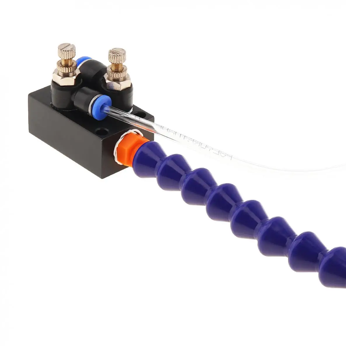 

30cm Mist Coolant Lubrication Spray System with 0.6mm Inner Diameter Micro Nozzle Fully Sealed Plastic Tube for Metal Cutting