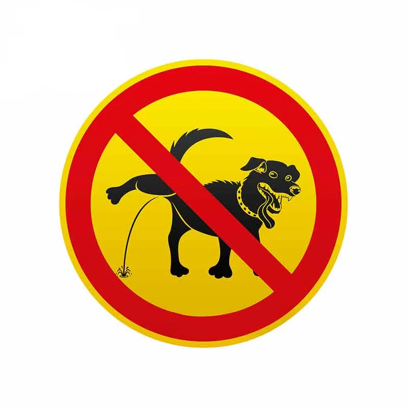 

13cm X 12.9cm For Dog Peeing Is Forbidden Personality Creative Stickers Vinyl Car Sticker Waterproof Car Decoration