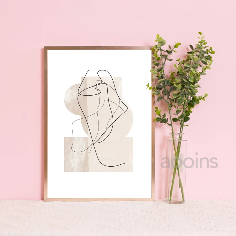 Современный абстрактный Рисунок линий художественные принты современное