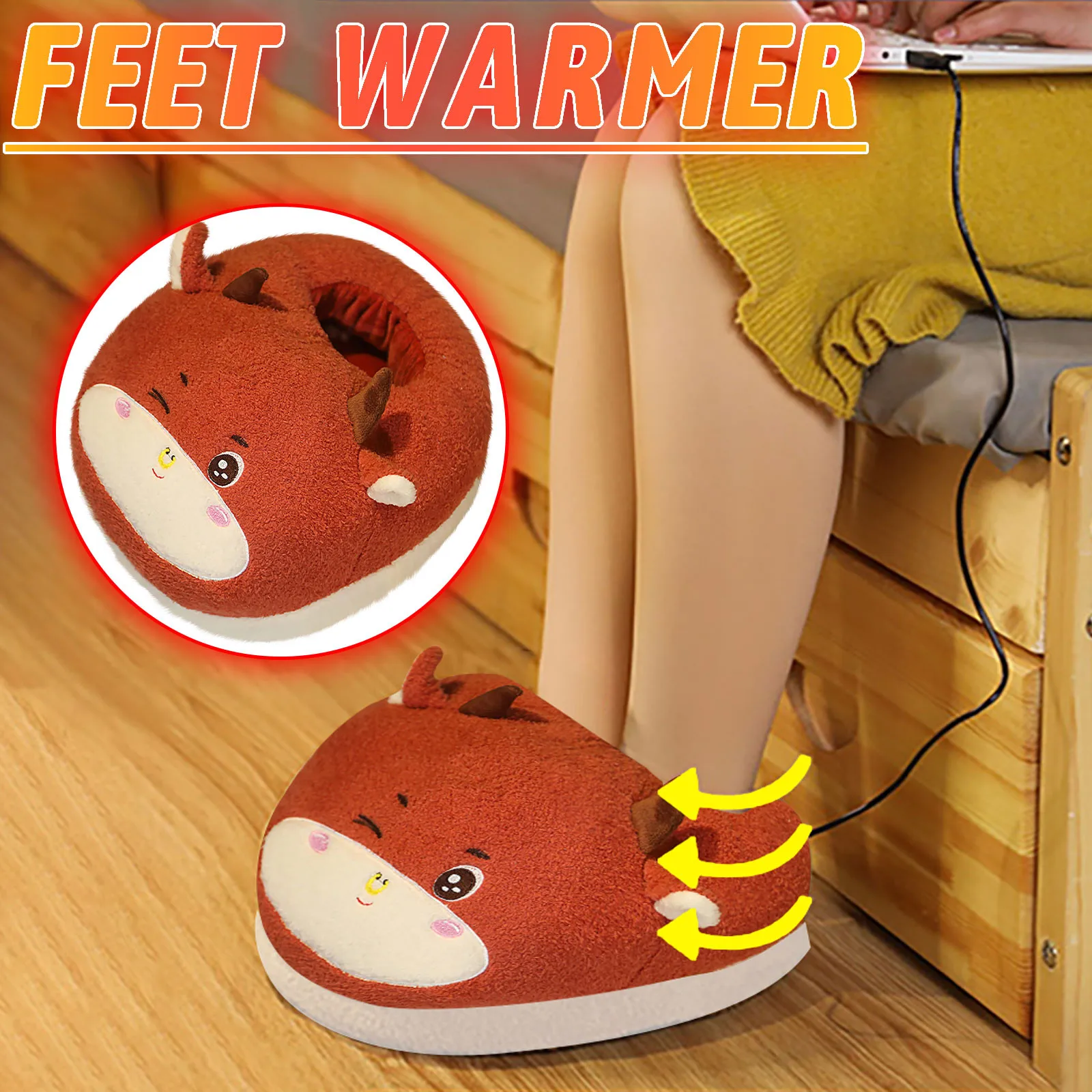 Eelectric Usb Отопление Утеплитель для ног с высоким берцем электрическим подогревом