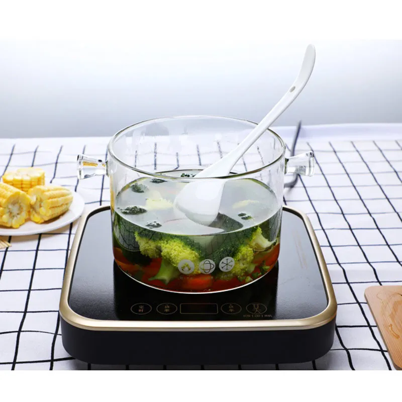 

Glass Cooking Pot Glass Saucepan Glass Pot glass Cookware Saucepan With Lid Cookware with Handle Heat-resistant Cooking Pot/Pan
