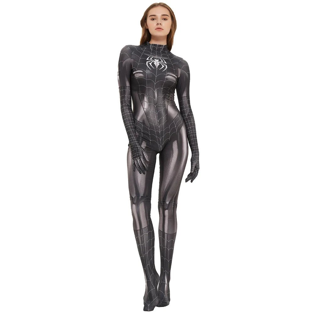 Zentai аниме косплей супергерой паук костюм 3D печати Женщины Gwen Stacy комбинезон