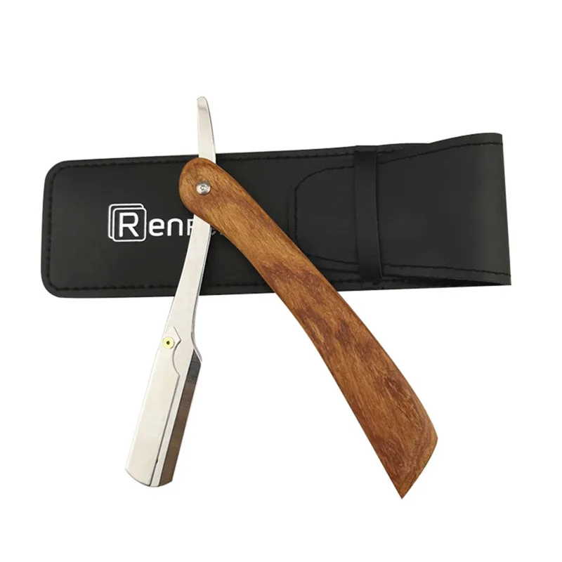 Винтажный Старый стиль прямой край нержавеющая сталь Парикмахерская бритва