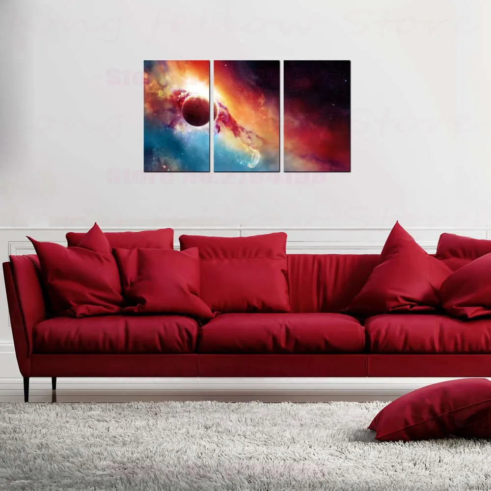 Абстрактной арт работы чудесный Вселенная ландшафт планеты фантастической