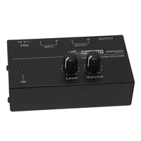 pp500 ultra compact phono preamp preamplifier with level volume controls rca input output 14 inch trs output interfaceseu