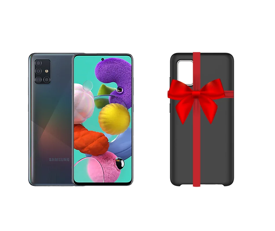 Смартфон Samsung Galaxy A51 4/64GB Android NFC (+ ОРИГИНАЛЬНЫЙ СИЛИКОНОВЫЙ ЧЕХОЛ) | Мобильные