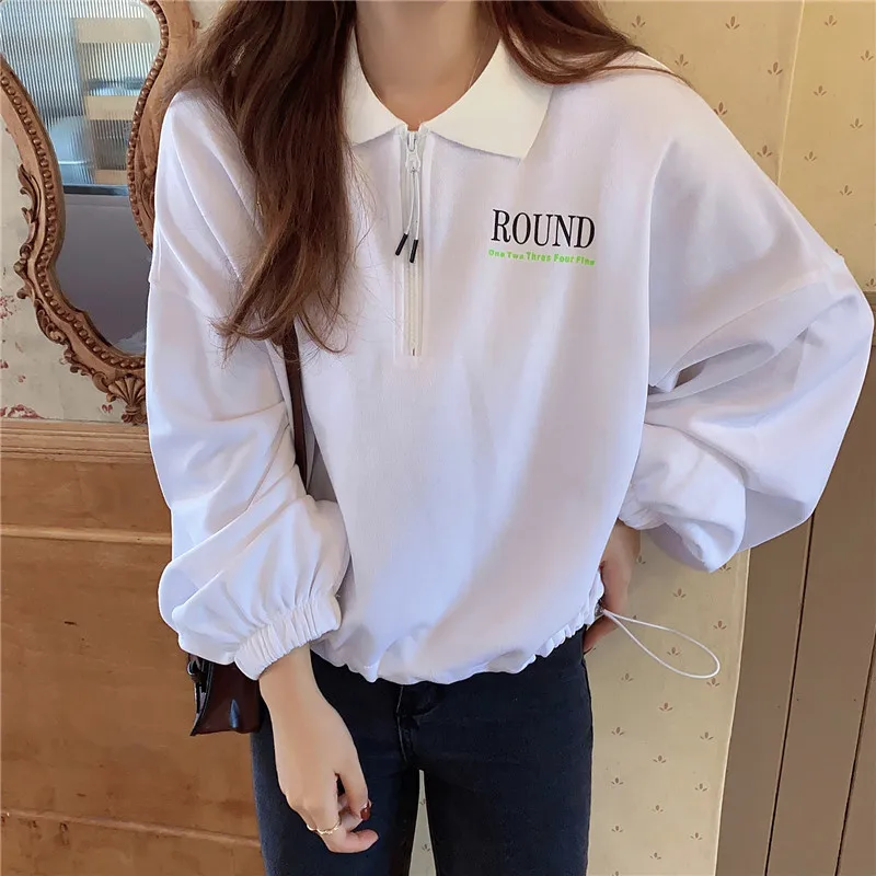 

Waitmore Sweater Women's Spring and Autumn Thin Loose Korean Fashionable Student Versatile Western Style Youthful-Looking