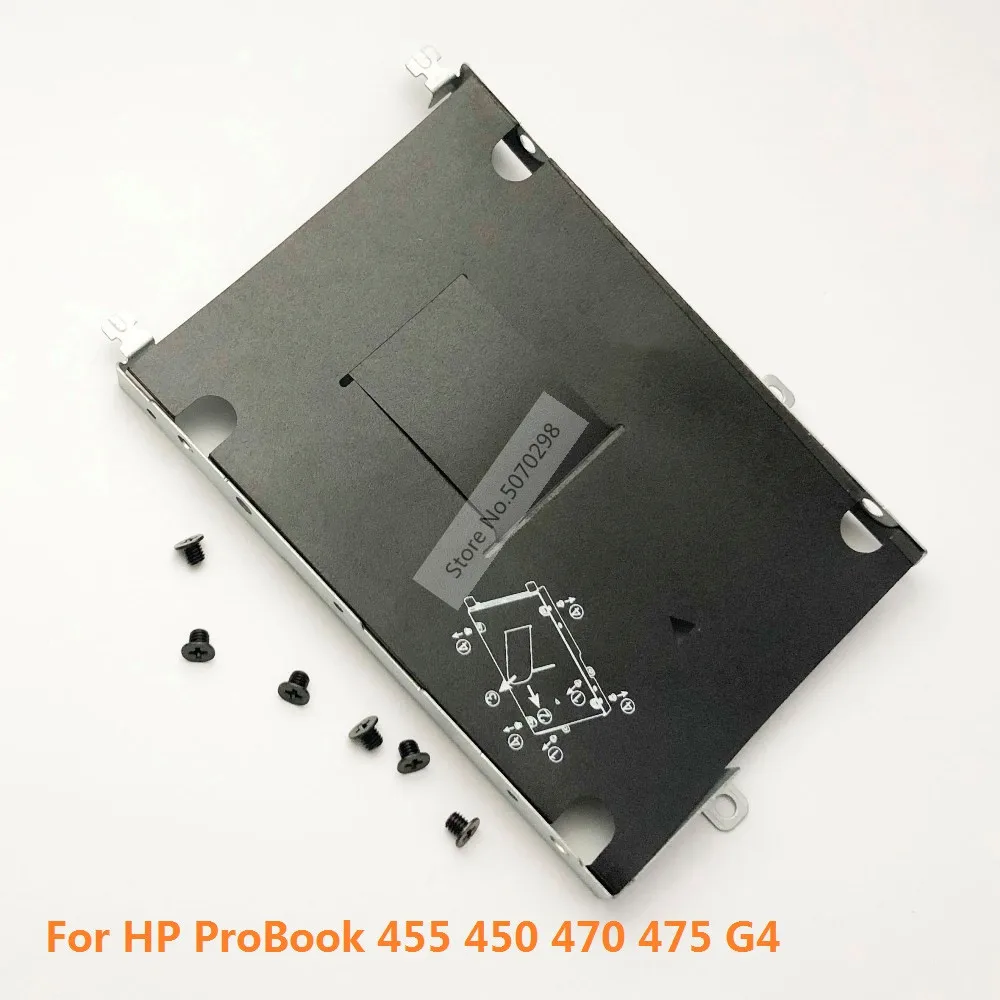 SATA Hard Disk Drive HDD SSD Caddy Frame Tray Adapter Bracket with Screws for HP ProBook 450 455 470 475 G4