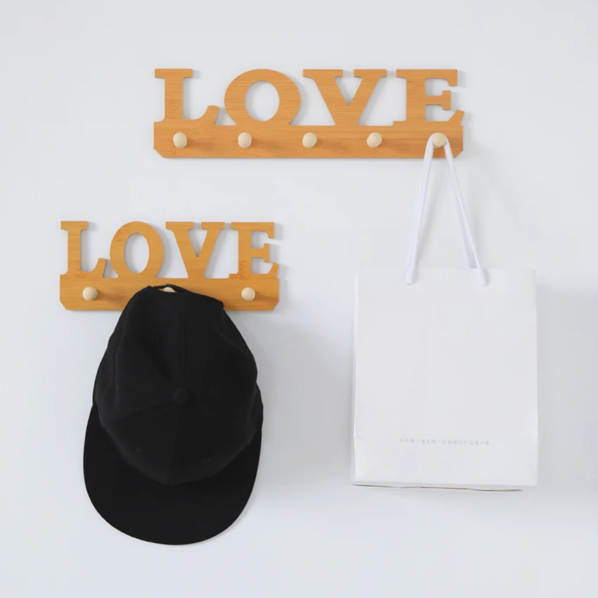 Деревянный белый любовь и крючок в виде птицы халат брелок шляпу вешалка стены