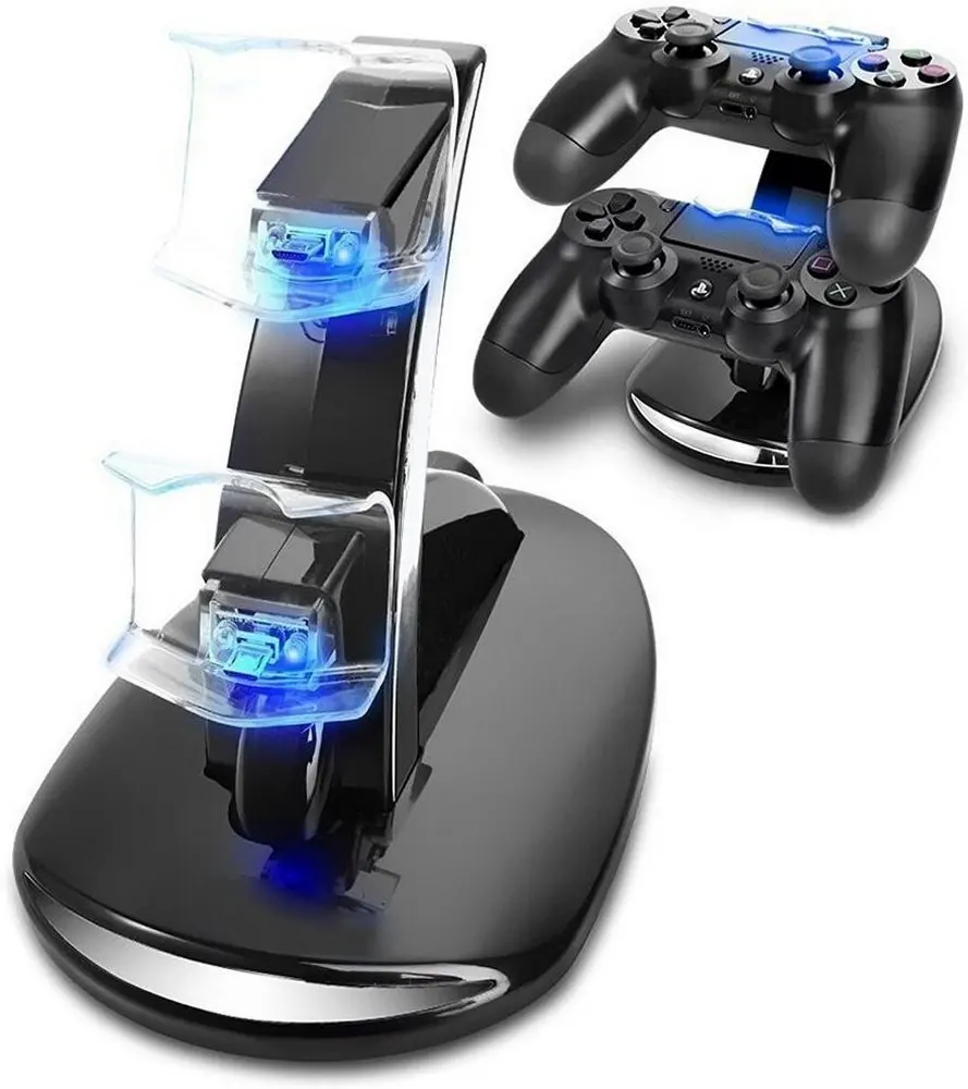 

Dual USB Charge Dock For Sony Playstation 4 Controller Gamepad Handle Cradle Double Charging Charger For PS4 Games Accessories