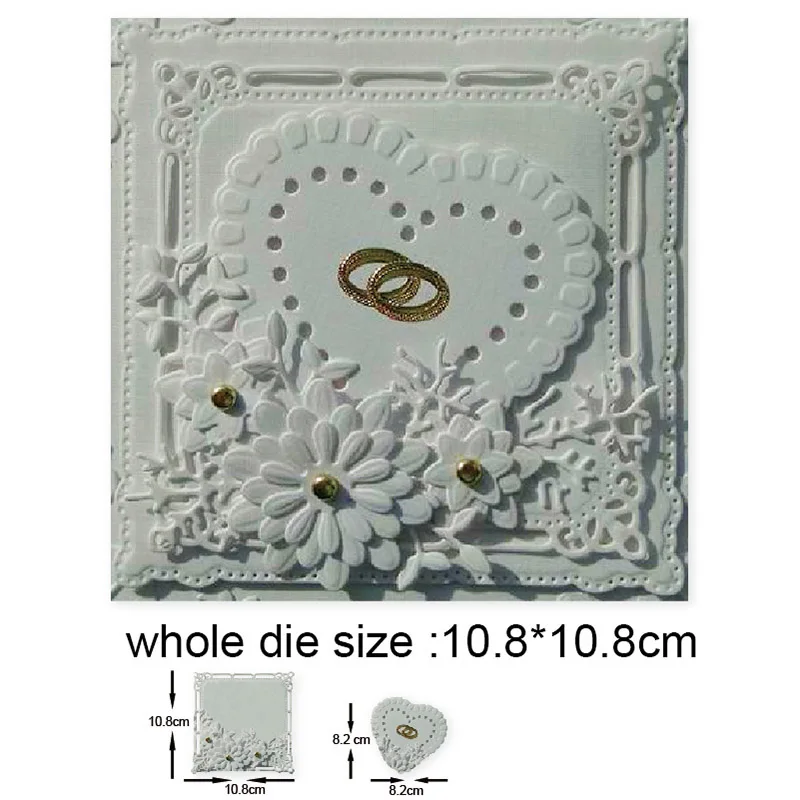 

Metal Cutting Dies heart Square frame 2020 New Crafts Stencils For Paper card Scrapbooking making Embossing Dies Cuts