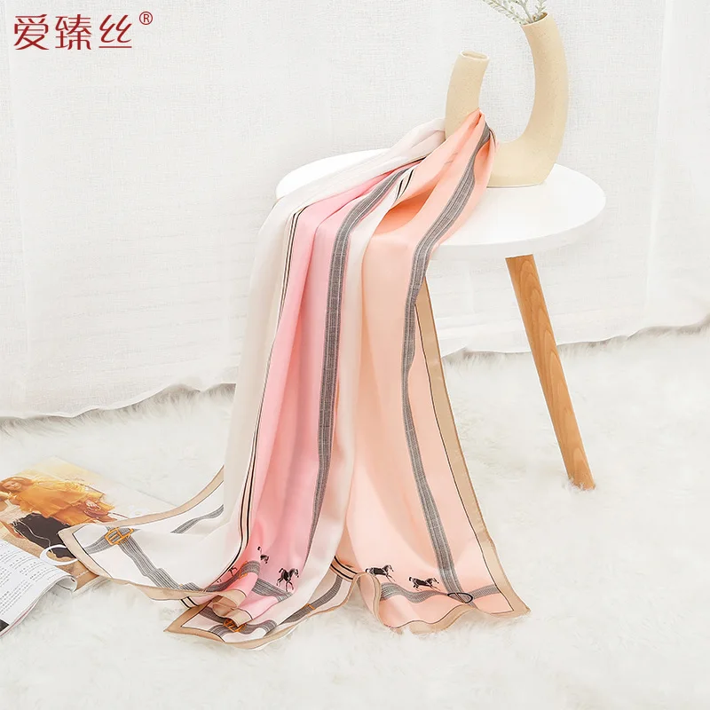 

Women Can Wear Spring and Autumn Silk Scarves. Fashion Shawl. Ultra Thin Scarf In Winter. Silk Scarf