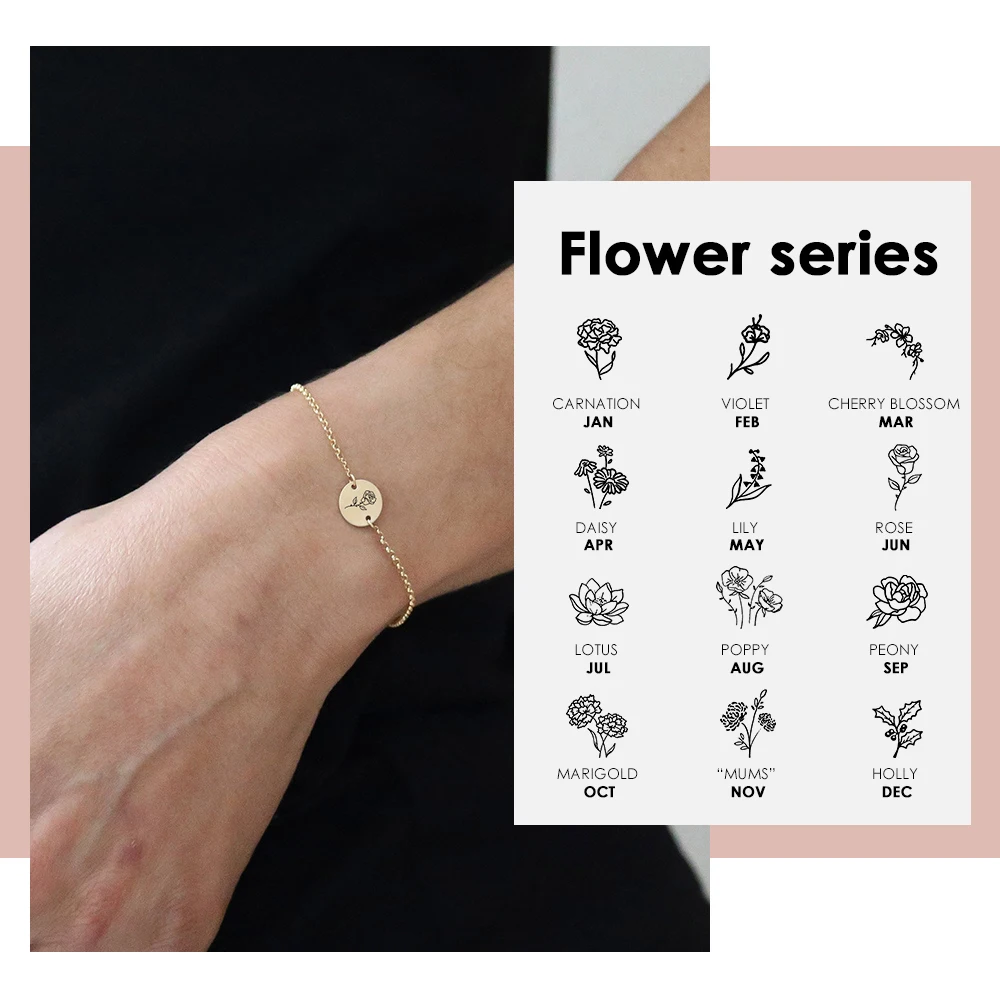 Женский минималистичный браслет из нержавеющей стали 316L на заказ ювелирное