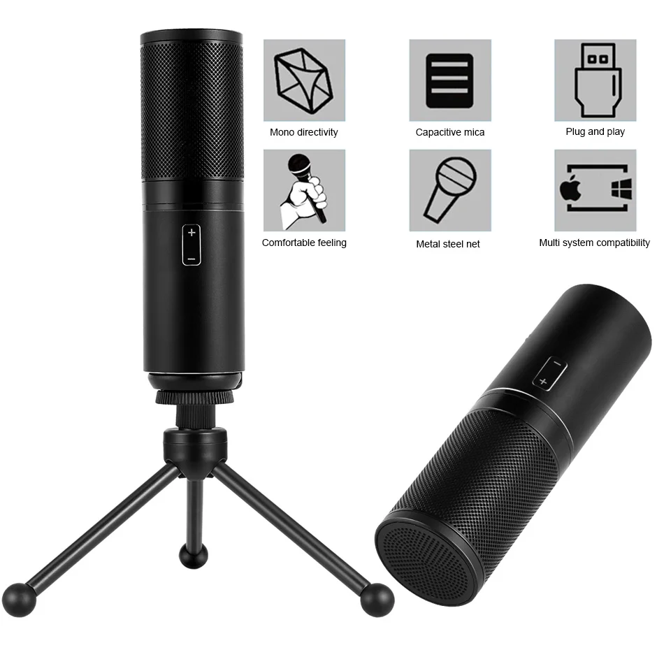 Профессиональный конденсаторный микрофон для ПК набор микрофонов с USB разъемом