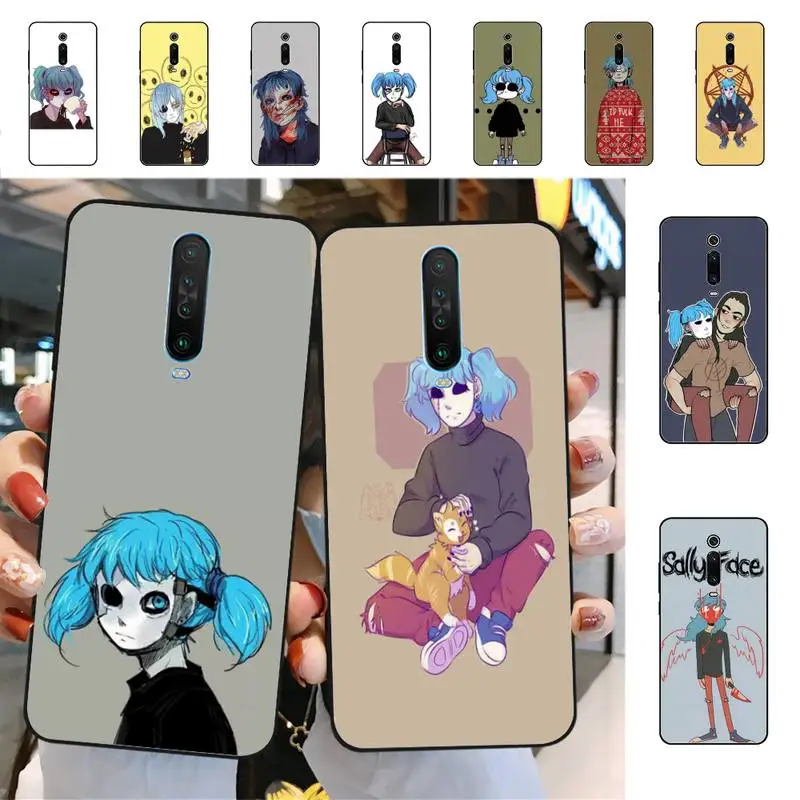 

YNDFCNB Sally Face Phone Case for Redmi 5 6 7 8 9 A 5plus K20 4X 6 cover