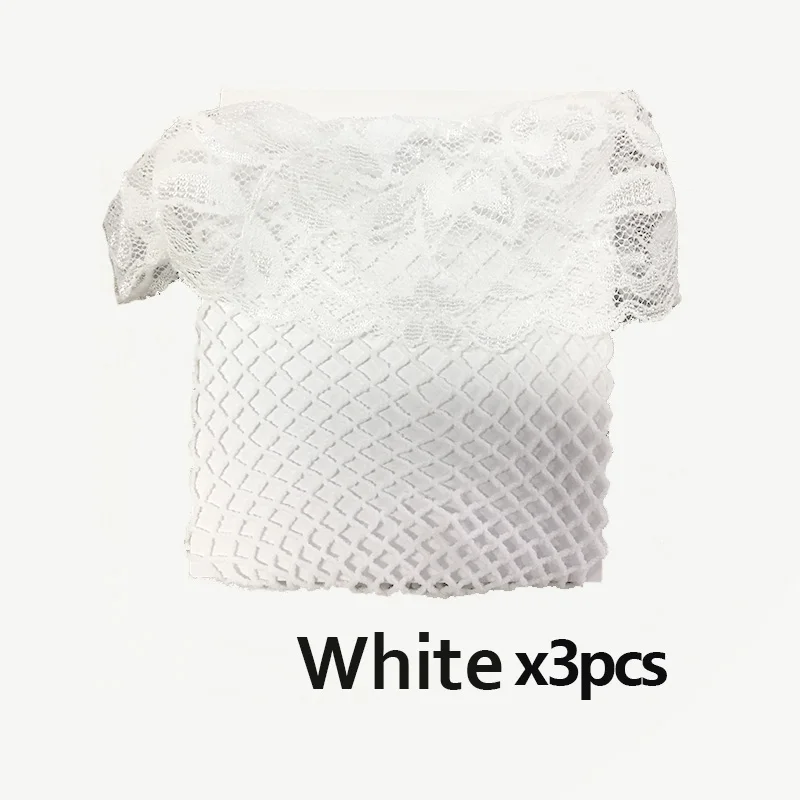 whitex3 BONAS, 6 шт., красные сетчатые ажурные чулки, женский кружевной топ, женские прозрачные колготки для ночного клуба, Нейлоновые женские сексуальные полые чулки в сетку - Цвет: whitex3