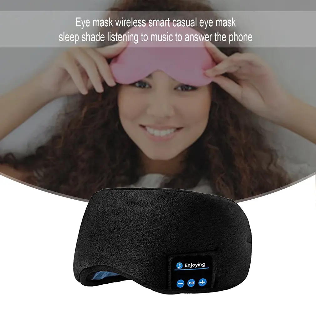 Wireless Bluetooth Stereo Sleeping Earphone Comfortable Washable with Built-in Headphones for Eye Mask Headset | Электроника