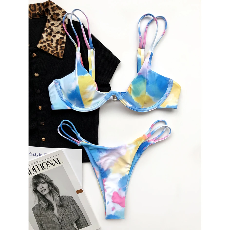 

Sexy Underwire Bikini 2021 Swimwear Women Swimsuit Thong Push Up Bikinis Set Swim Wear Swimming for Woman Bathing Suits Biquini