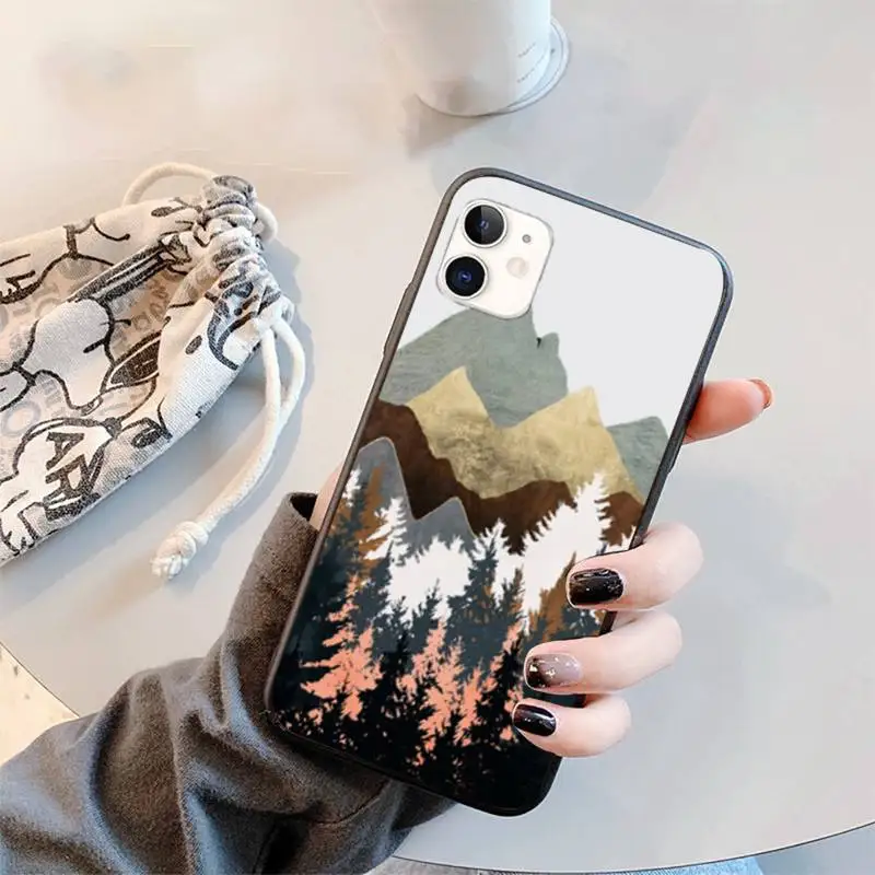

Mountain Marble Moon Phone Case for iPhone 11 12 mini pro XS MAX 8 7 6 6S Plus X 5S SE 2020 XR