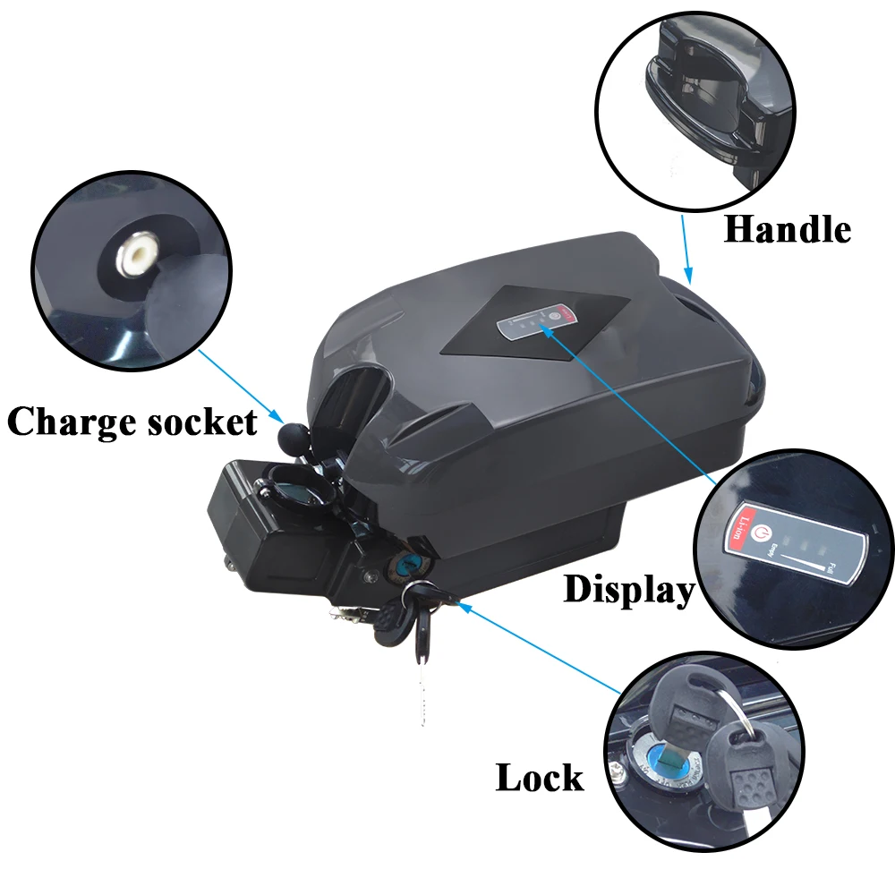 Лягушка ebike аккумулятор чехол 24v 36v 48v 52v пустой батарейный блок | Спорт и