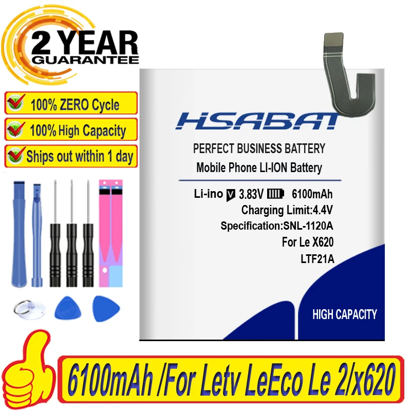 Топ бренд 6100mAh LTF21A Аккумулятор для Letv LeEco Le 2/2 pro/le 2S/le S3 X620 X527 X520 X522 X525 X526 X528 X621 X625 X626