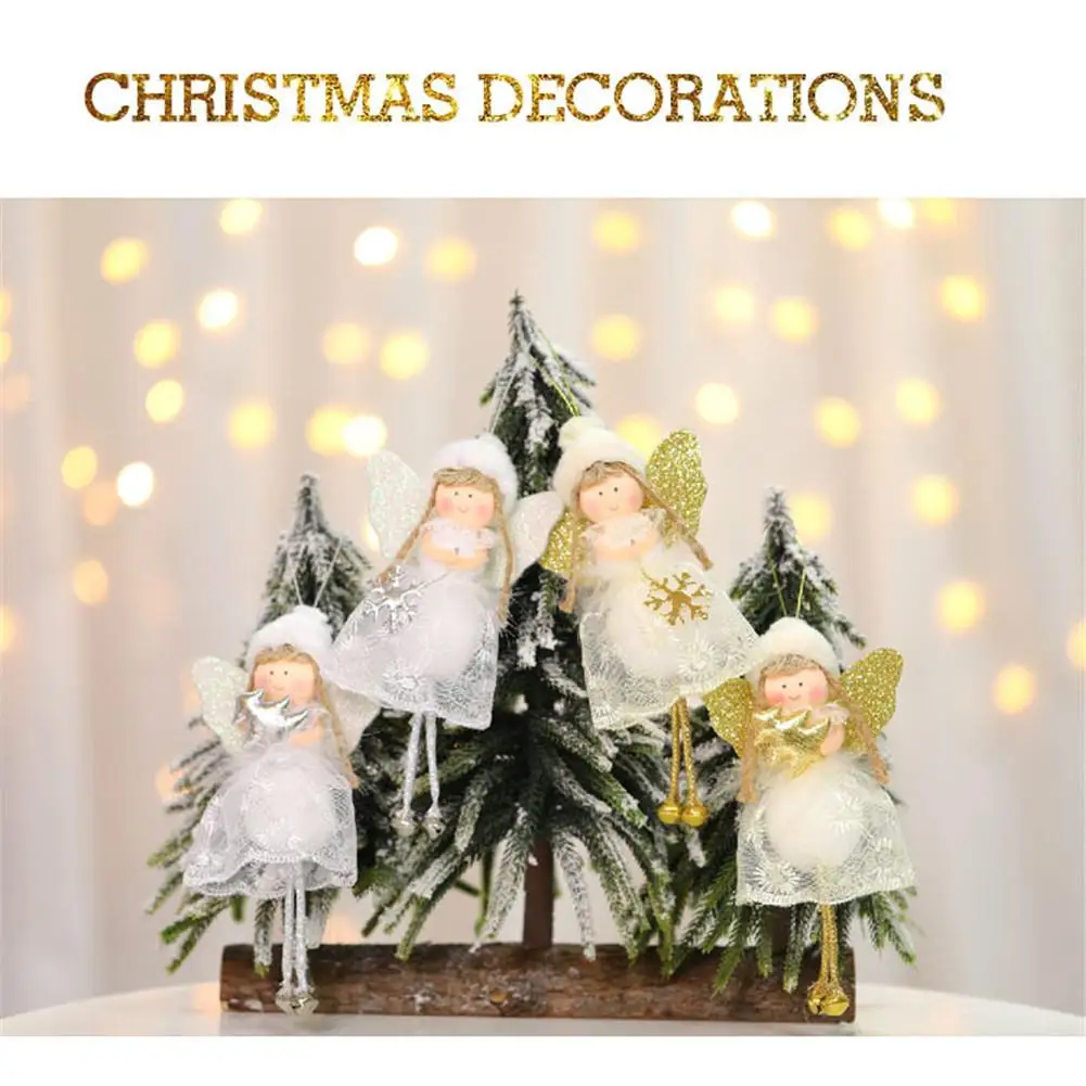 Простой Ангел кукла кулон белые милые поделки на Рождество для украшения