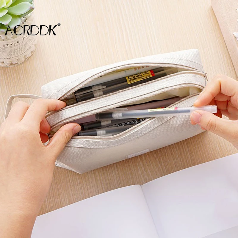 

Пенал для карандашей, с двойной молнией, большой емкости