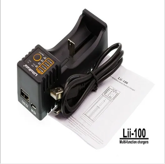 Liitokala Lii 100 зарядное устройство с ЖК дисплеем Зарядка 18650 3 7 V 18350 26650 NiMH литиевая