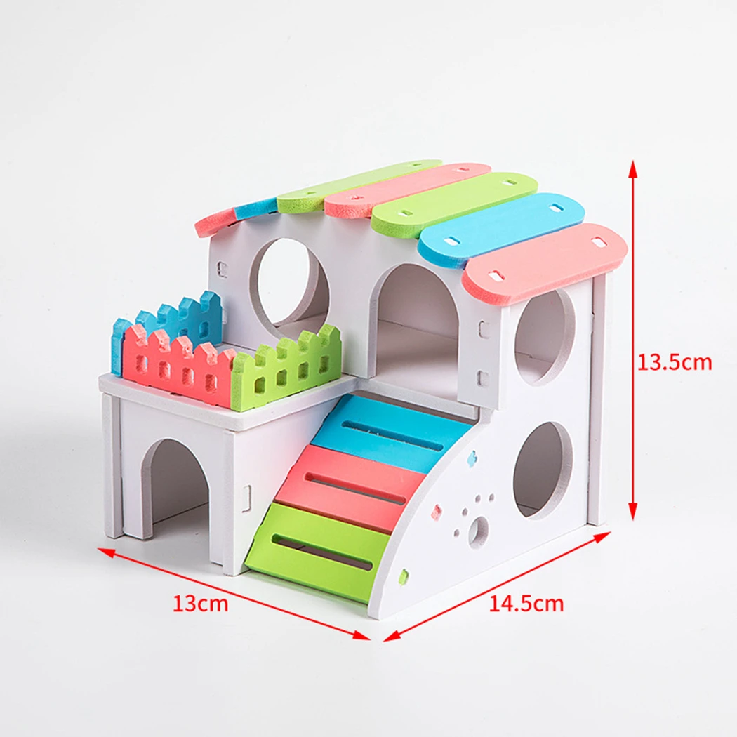 rainbow color hamster nest sleeping house luxury cage pet diy hideout hut toy small animal supplies hamster hideout free global shipping