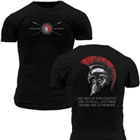 summer new hot sale spartan battle helmet warrior mindset t shirt o neck short sleeved mens oversized t shirt