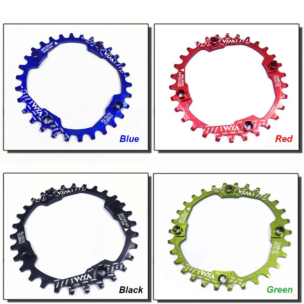 Велосипедная цепь VXM 104BCD круглая Звездочка для горного велосипеда узкая широкая