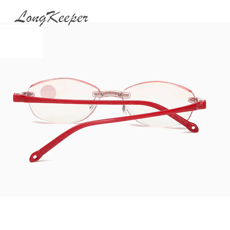 Женские прозрачные очки без оправы для чтения стразы дальнозоркости 1 0 5 2 3 4