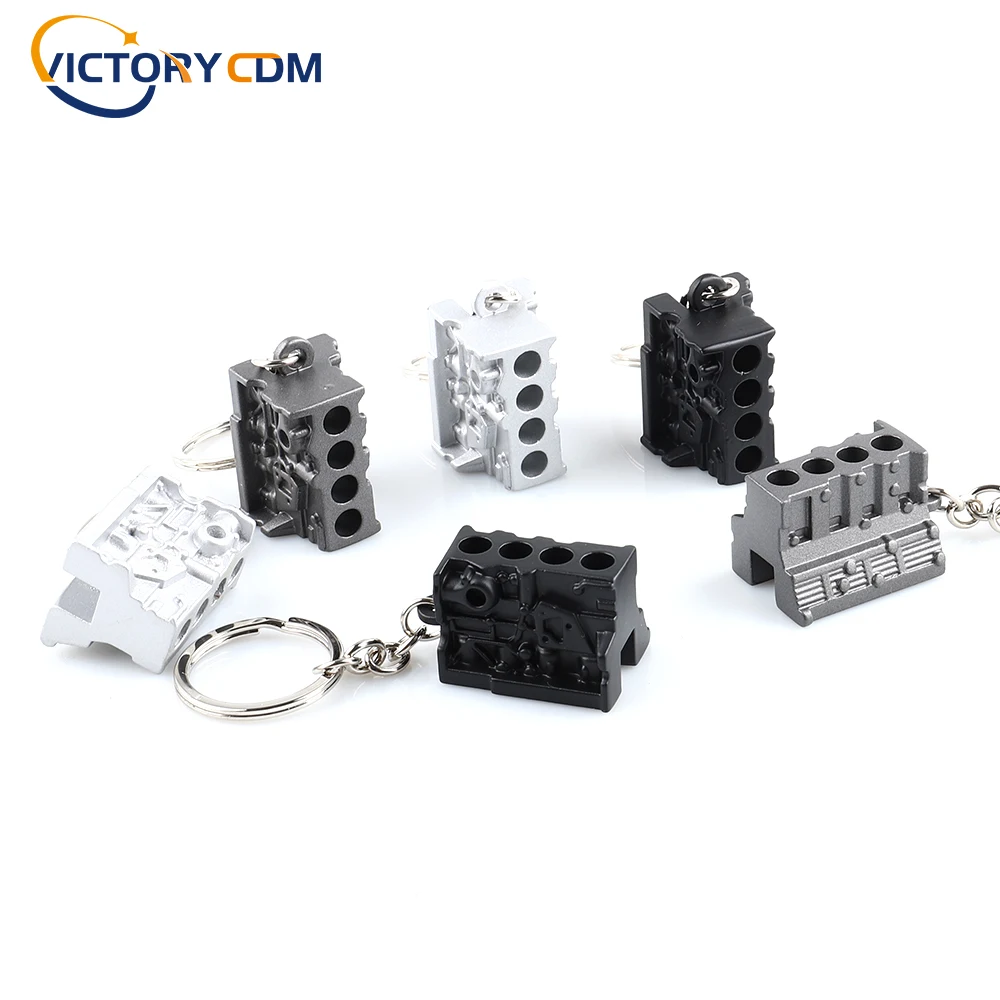 Цинковый сплав металлический блок цилиндров двигателя брелок