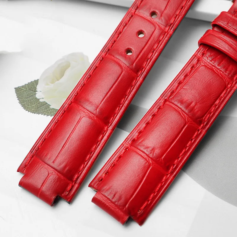 Ремешок из натуральной кожи для наручных часов выпуклый браслет с воздушными